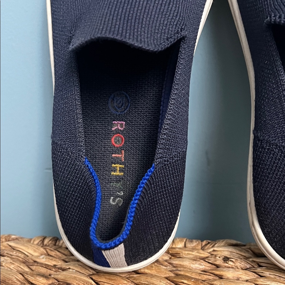 Rothy’s Kids Navy Slip-On Sneakers Rubber sole sz 3 - Picture 14 of 16